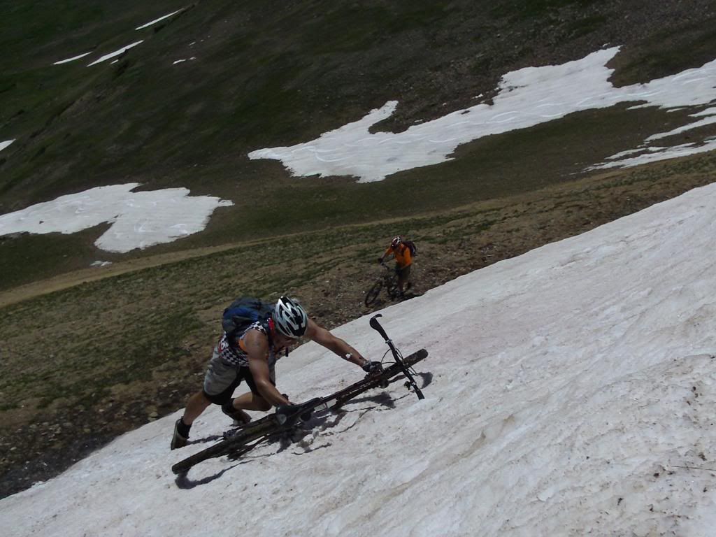 Lubes climbing Jones cornice