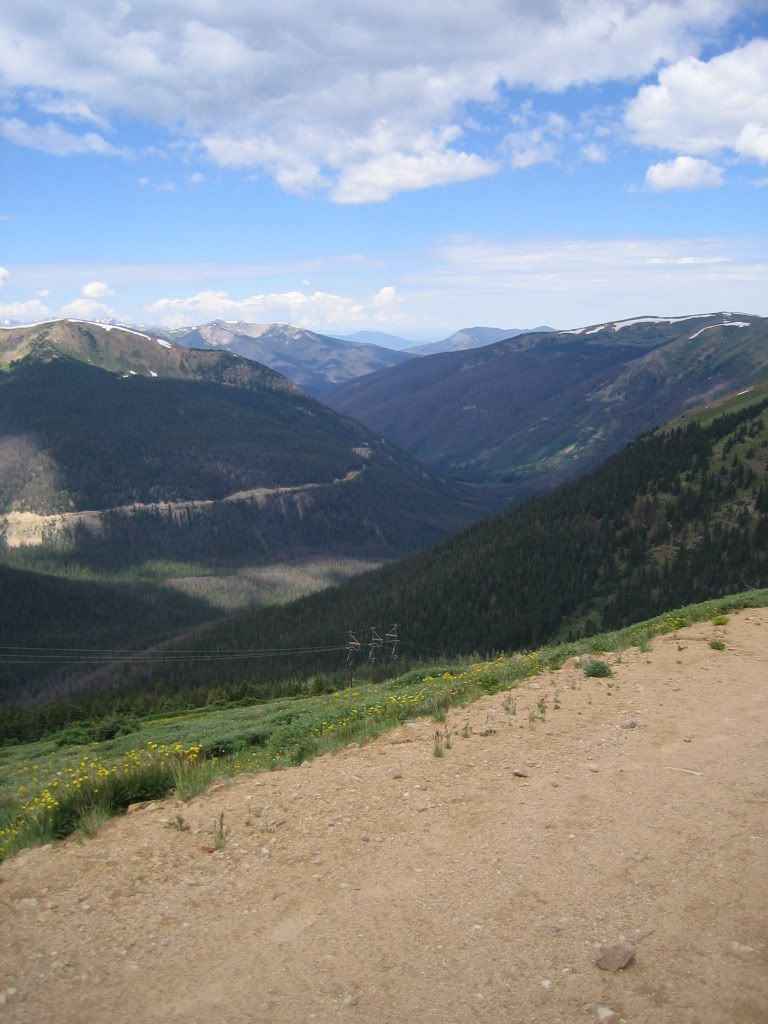 Looking down from Jones Pass West