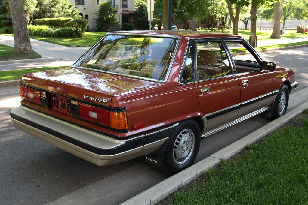 Image result for Red and tan 1983 toyota camry LE