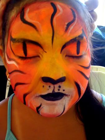 face painting tiger