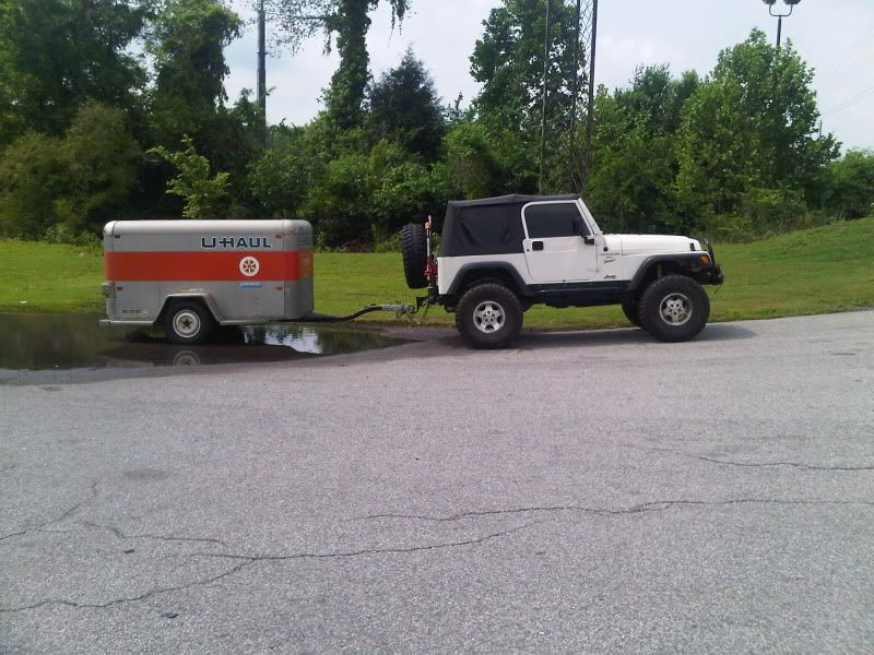 Towing u haul trailer with jeep wrangler