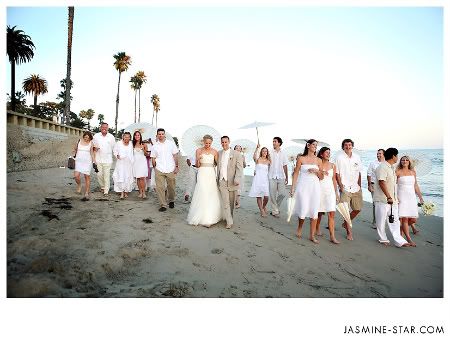 Bridesmaids In White