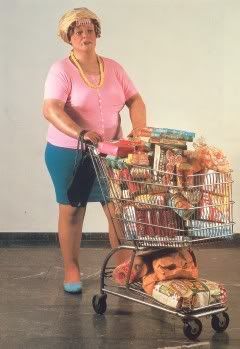 shopping cart lady