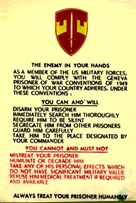 Geneva Convention Card