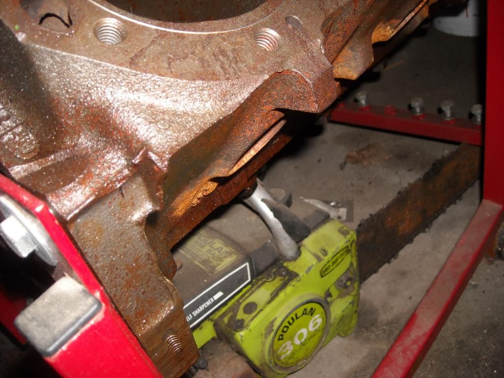 Big block chevy broken starter mount Hot Rod Forum Hotrodders