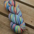 "Black and Silver Rainbow" on 3-ply Purewool ~ 3.5 oz
