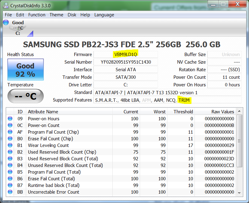 Current status on Dell/Samsung 256GB SSD TRIM Support ??? | NotebookReview