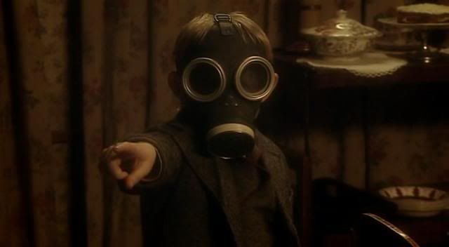 Jamie, the first boy affected with the gas mask fused to his face in The Empty Child
