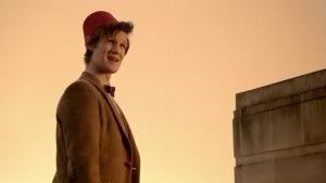 The Doctor in his Fez hat on the roof of the National Museum.