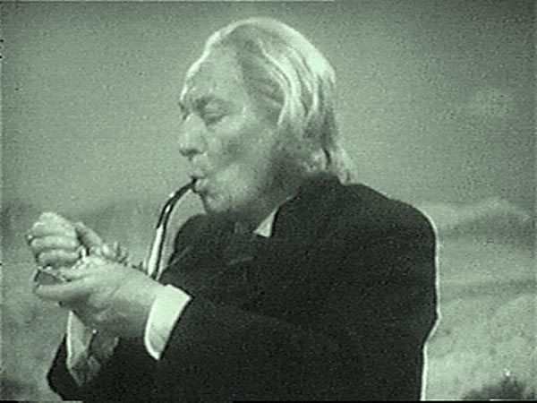 The First Doctor smoking his pipe