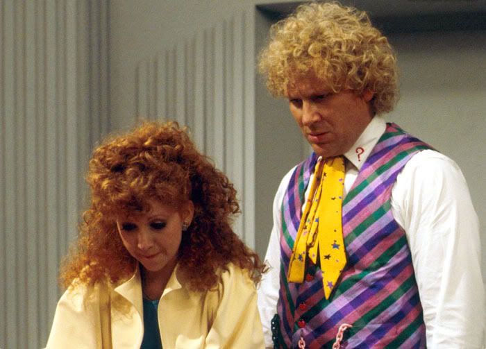 The Sixth Doctor and  his companion, Mel