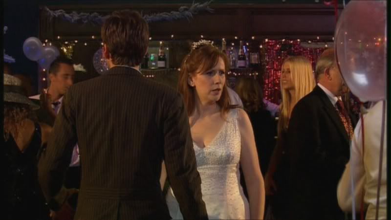 The Doctor and Donna at Donna's wedding reception in The Runaway Bride