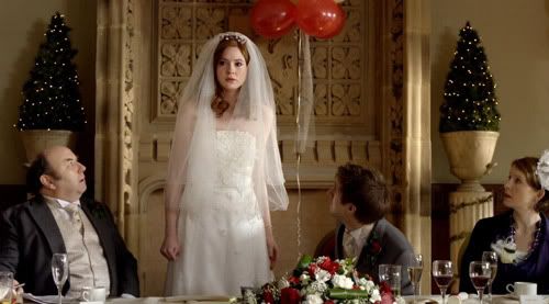 Amy Pond at her wedding to Rory Williams.