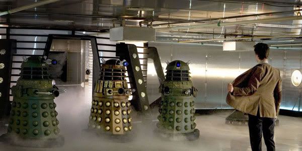 The Doctor meets the old Daleks.