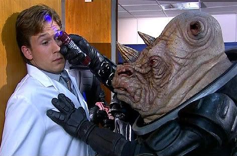 The Judoon performing a scan in Smith and Jones