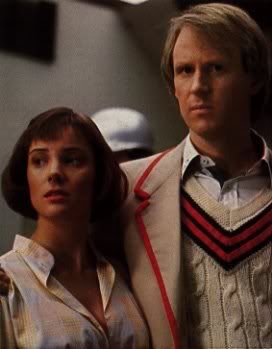 Peri Brown with the Fifth Doctor