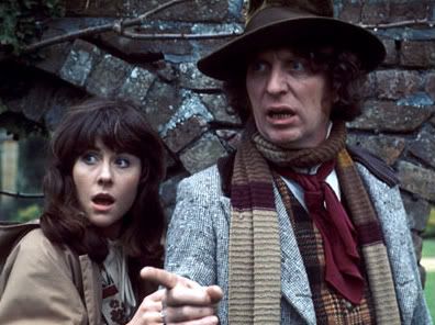 Sarah Jane Smith with the Fourth Doctor
