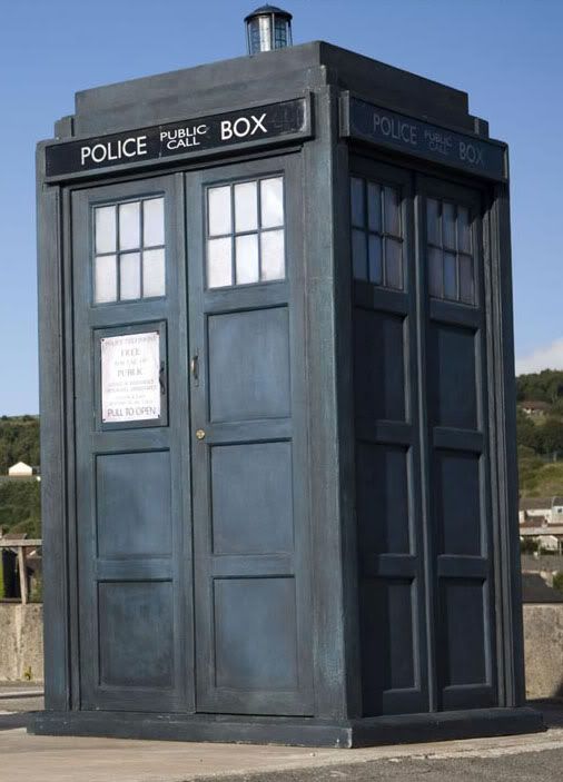 The exterior of the Doctor's TARDIS