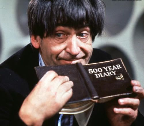 The Second Doctor with his 500 year diary