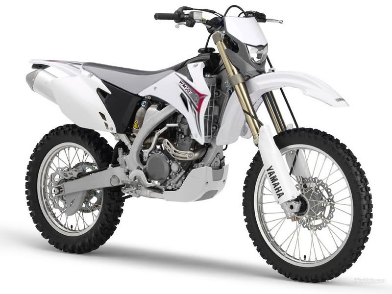 all white dirt bike