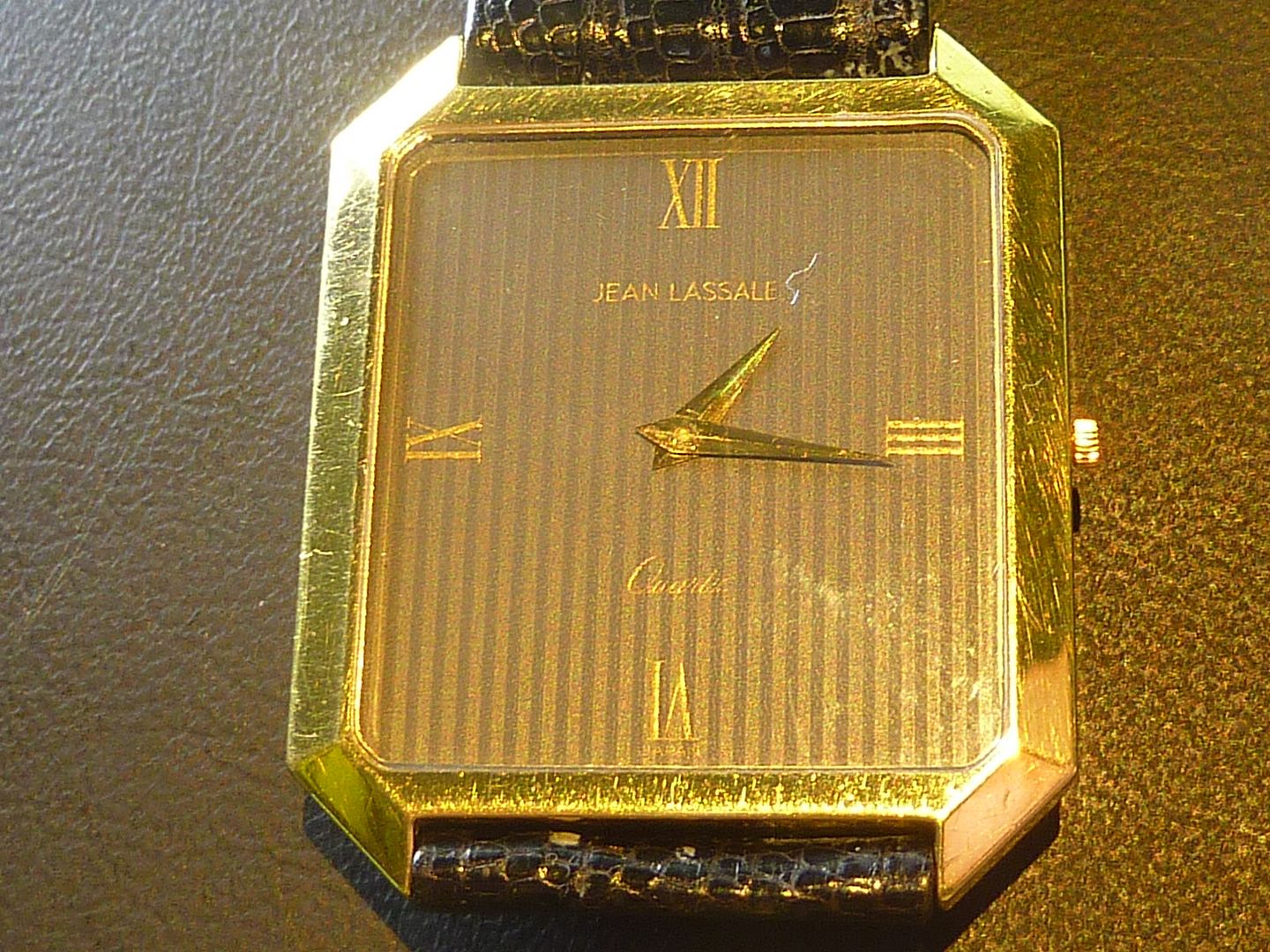 Very Thin Jean Lassale Don Juan 18k Solid Gold Mens Quartz Watch Ebay