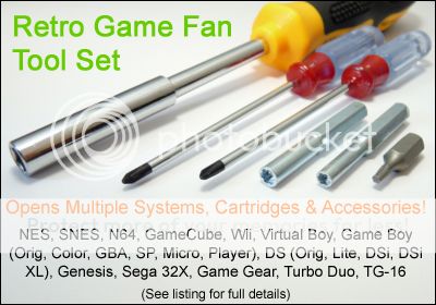 Retro Game Tool Set Open NES SNES N64 DS Genesis TG16 Boy Wii System 