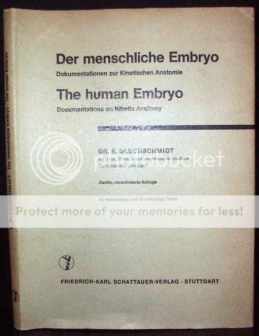 Human Embryo folio, Anatomy Embryology, Blechschmidt  