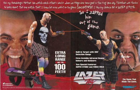 wwe,the headbangers,lazer tag