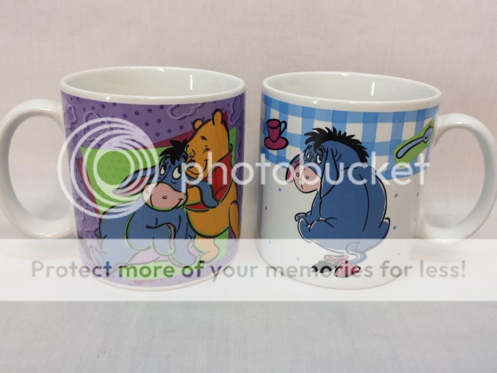 2 Sakura Disney Winnie The Pooh Eeyore Coffee Mugs Cups