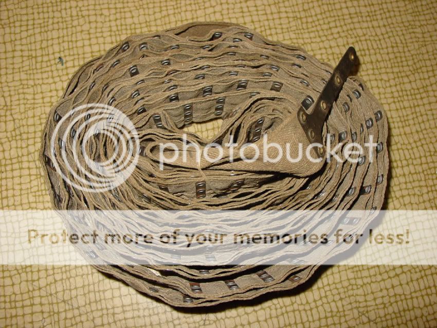 Rare German Russian Bulgarian MG Canvas Ammo Belt  