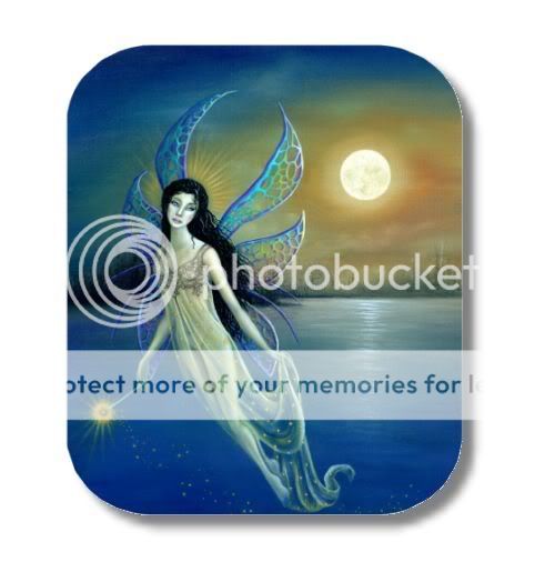 Blue Moon Fairy Water Midnight Dark PC Mouse Pad Lusk  