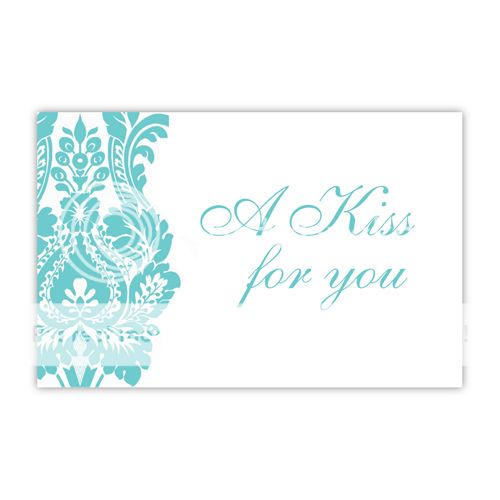   Favour   Send Your Kiss   Heart Card Bag Bottle   Turquoise Kiss Gift