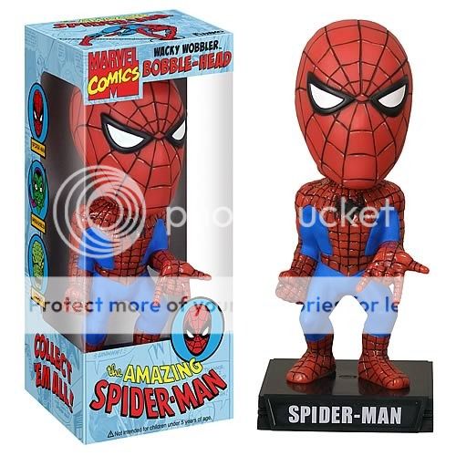 Spider Man Bobble Head Funko Wacky Wobbler Figure Marvel  