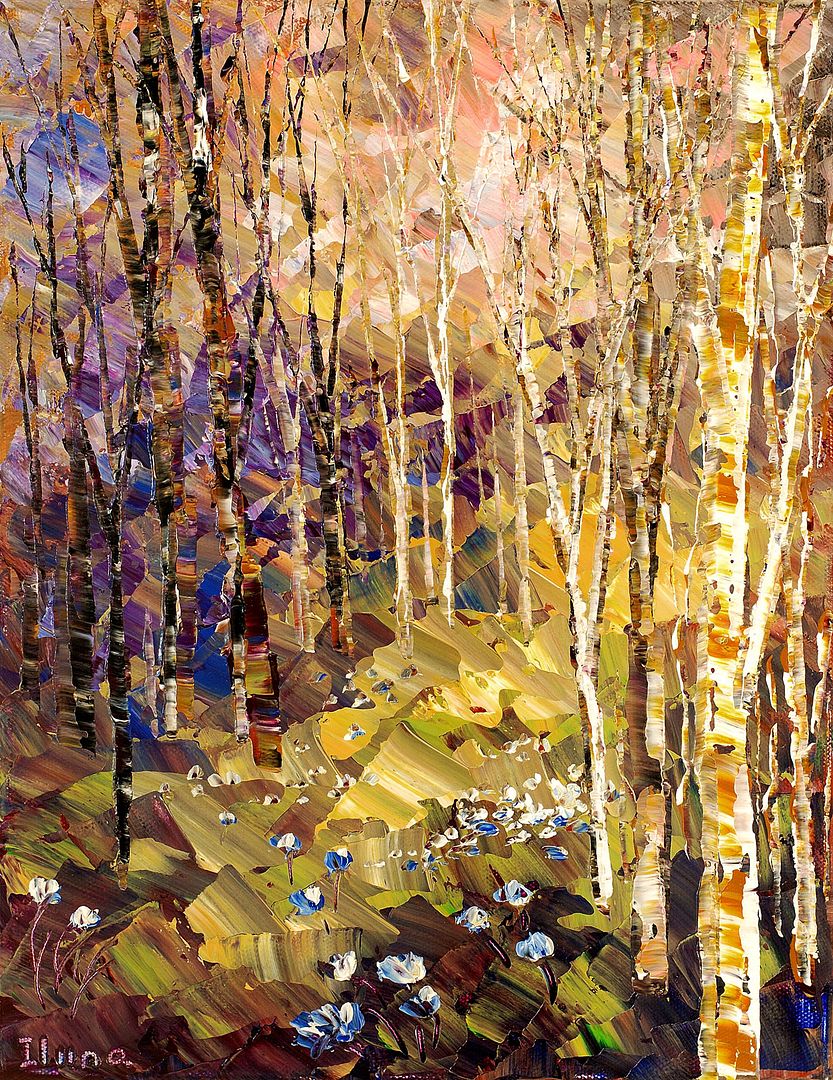  Summer Original Landscape Palette Knife Tatiana Forest Art