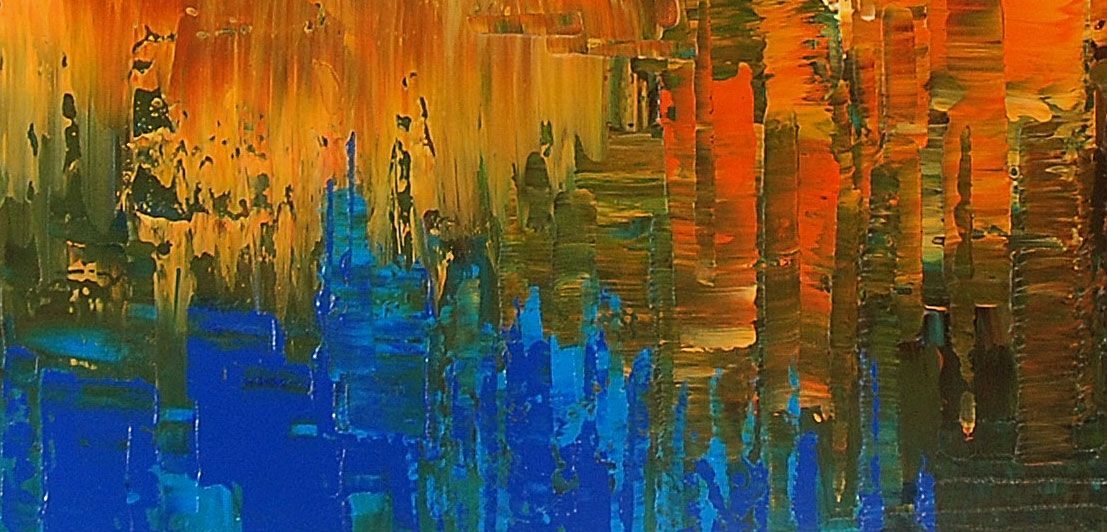   original MODERN palette knife TATIANA coast ART texture 24x48  